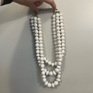 White chunky necklace